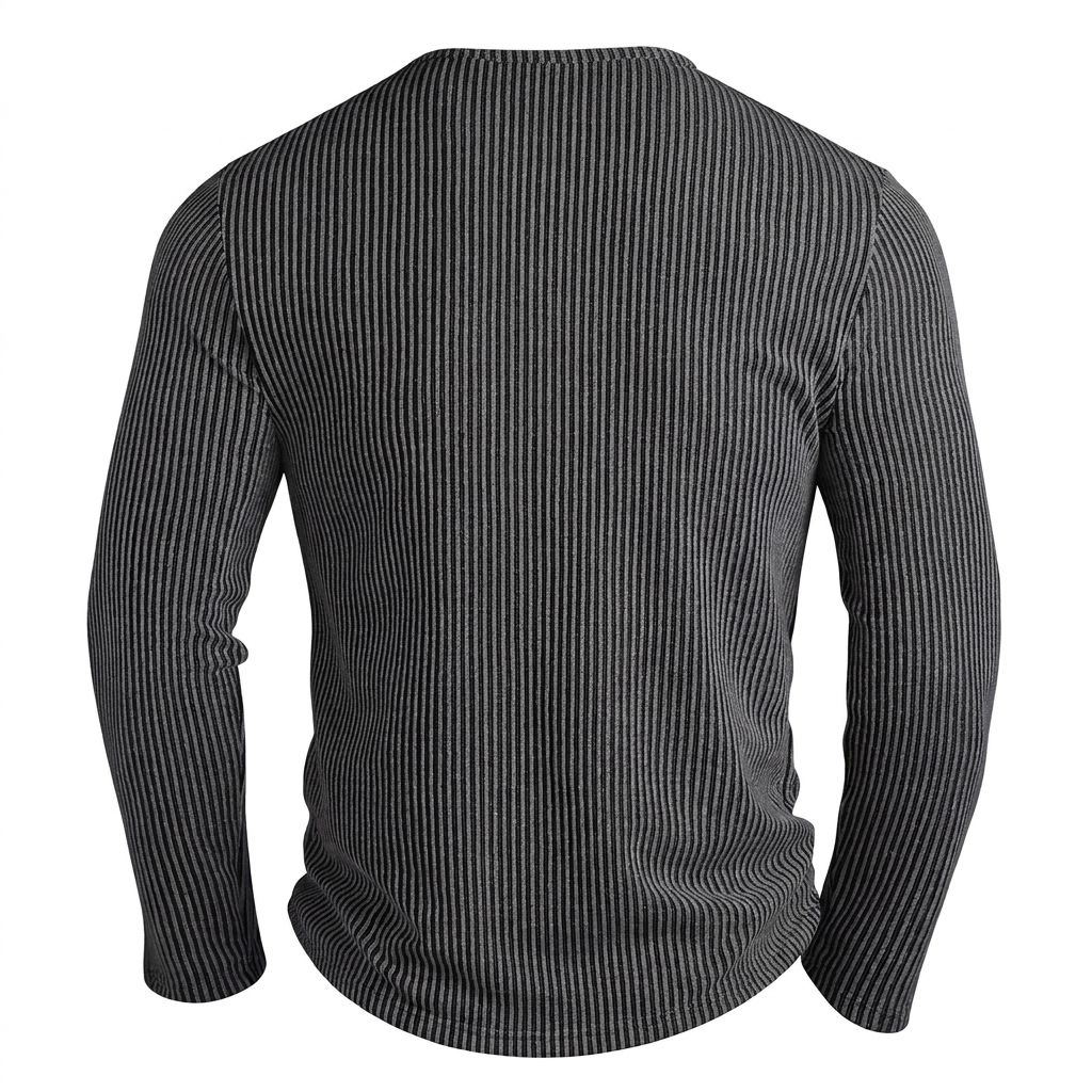 TEXTURED HENLEY SHIRT FOR MEN