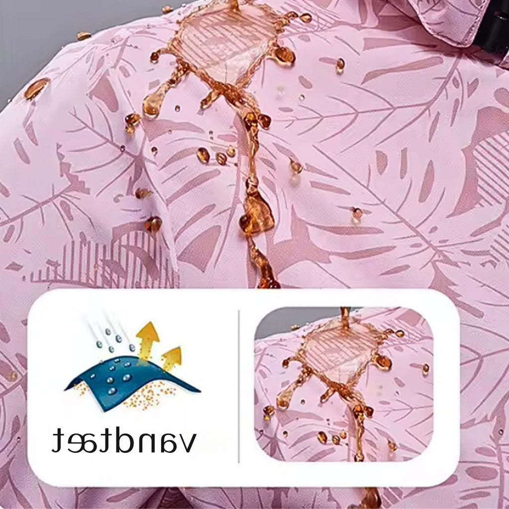 Aloisia | Leaf Print Hooded Raincoat for Women