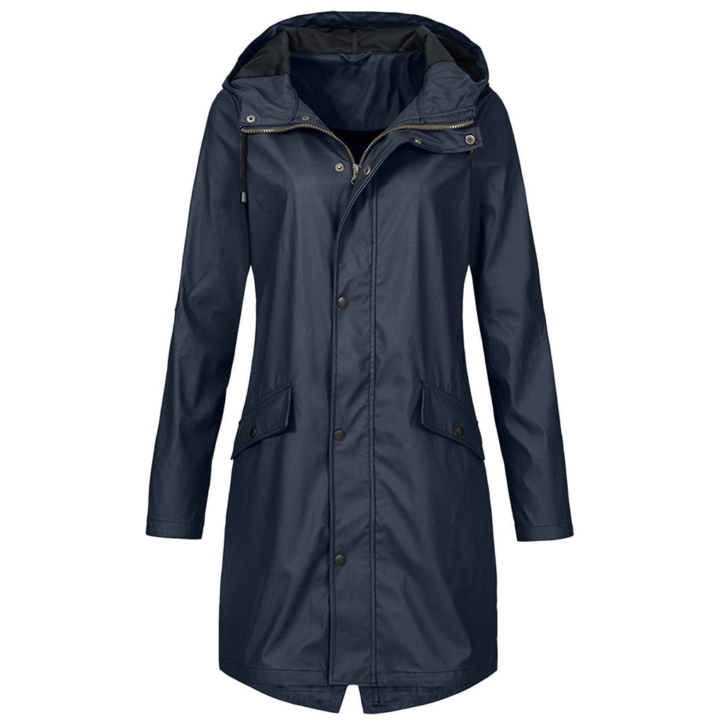 Ella | Hooded Longline Rain Jacket for Women