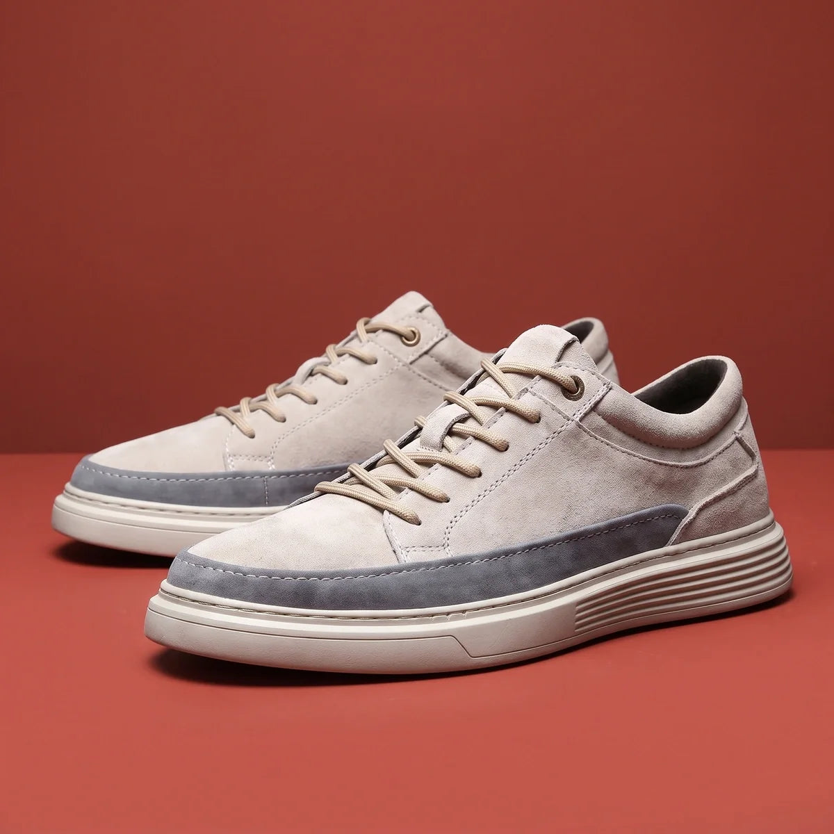 Ilario Genuine Suede Orthopedic Height Sneakers