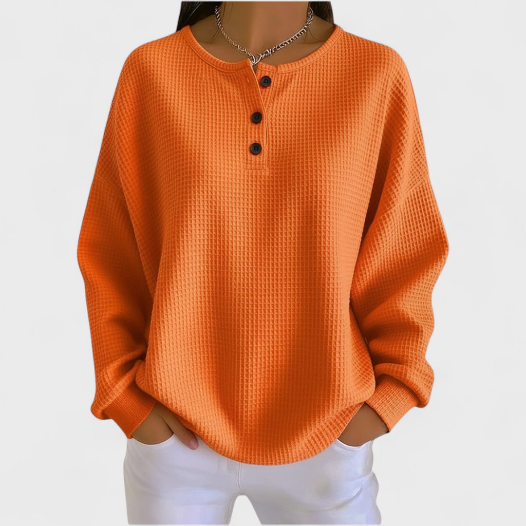 Ilona | Ribbed Knit Sweater with Long Sleeves for Women
