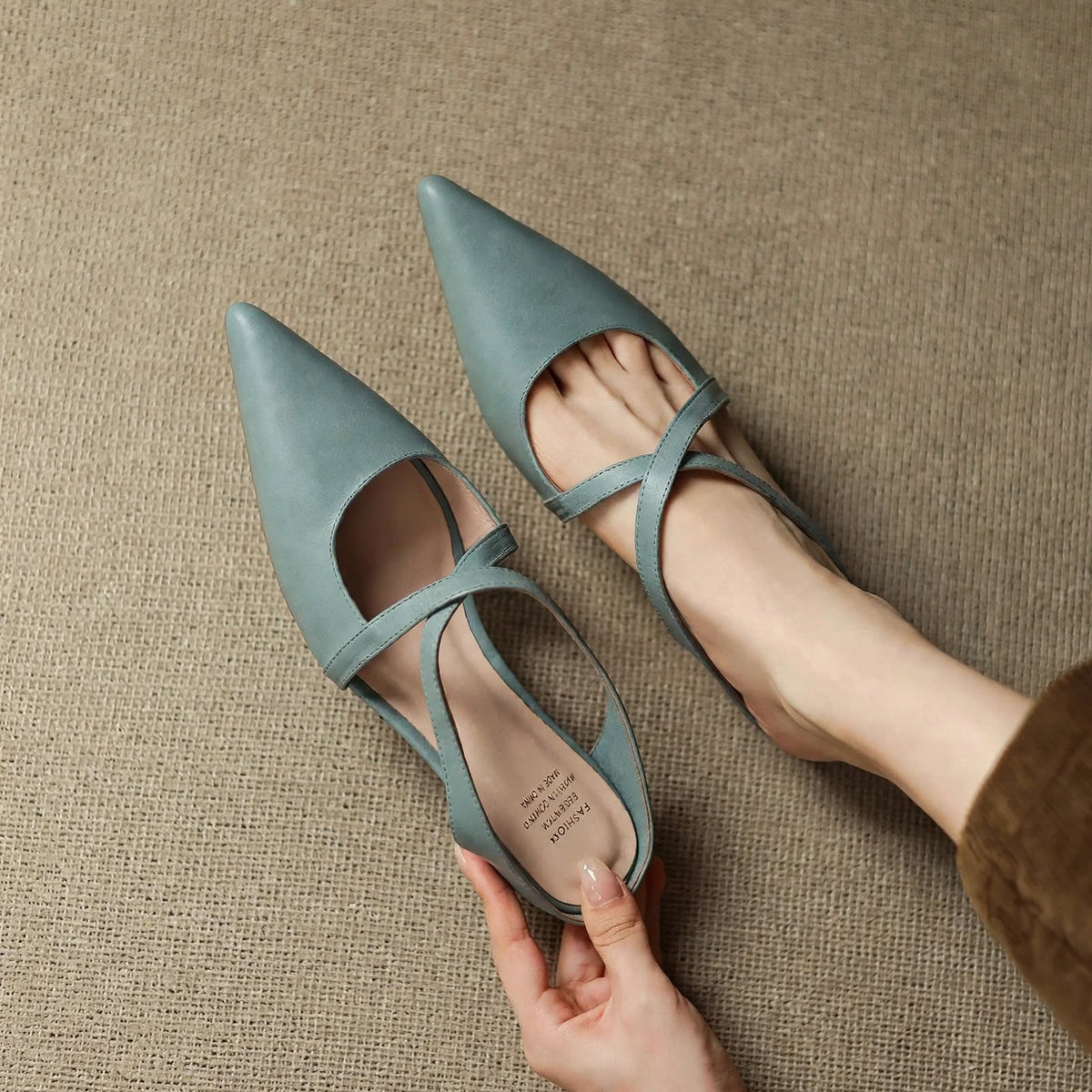 Aluna Genuine Leather Mules