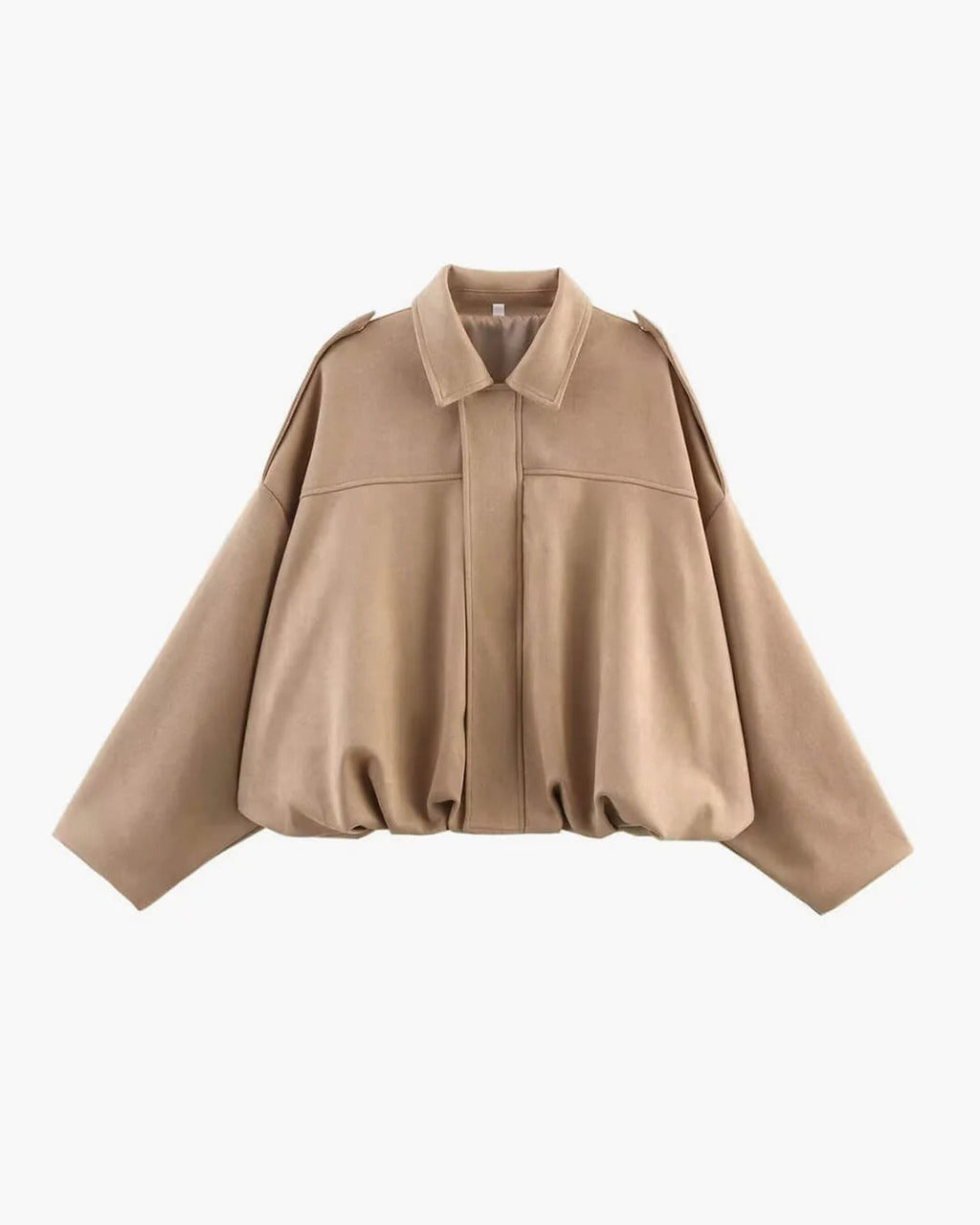 Montarello Women's Faux Suede Bomber Jacket with Collar