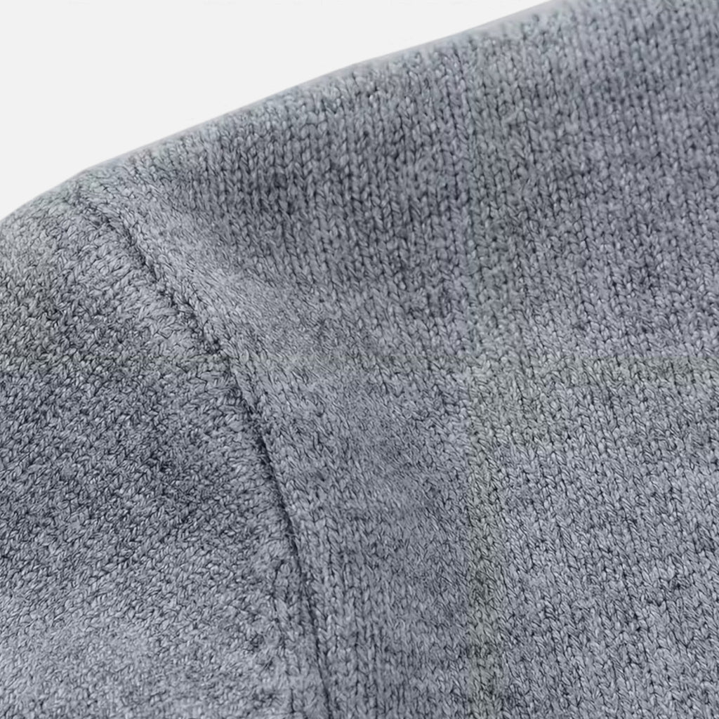 Men's V-Neck Knit Sweater, Long Sleeves, Ribbed Trims