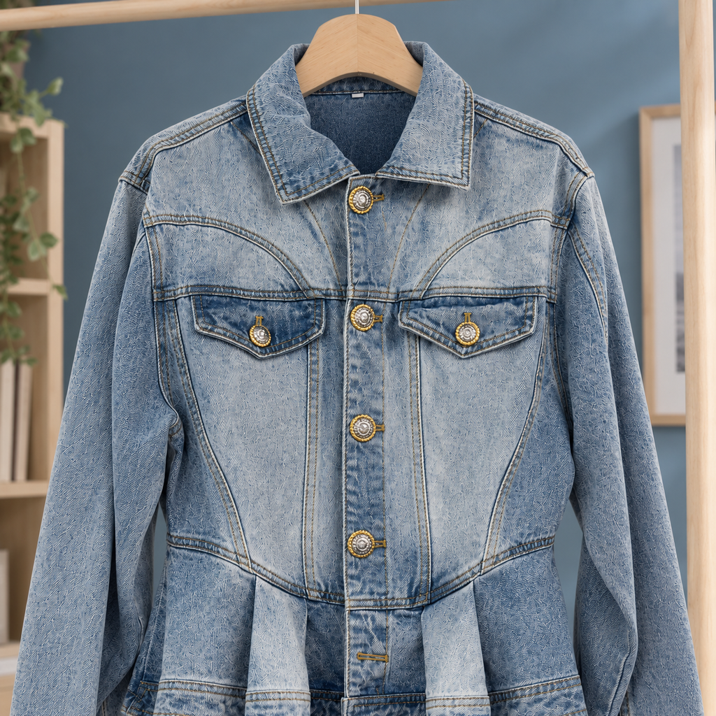 Lorelai-Belle Peplum Denim Jacket