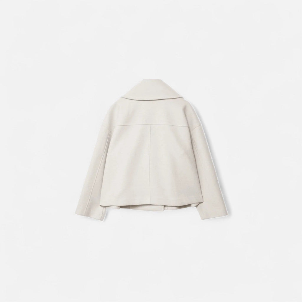 Women's Cropped Double Breasted Blazer Jacket, Notched Lapels