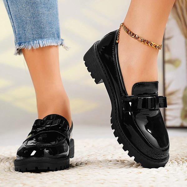 Ismene | Platform Loafers with Bow Detail for Women