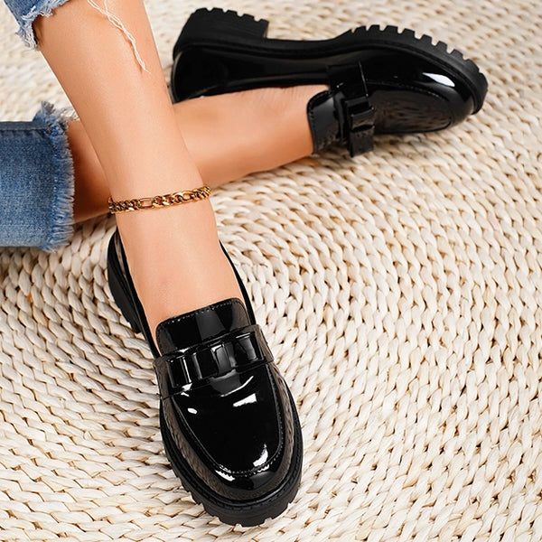 Ismene | Platform Loafers with Bow Detail for Women