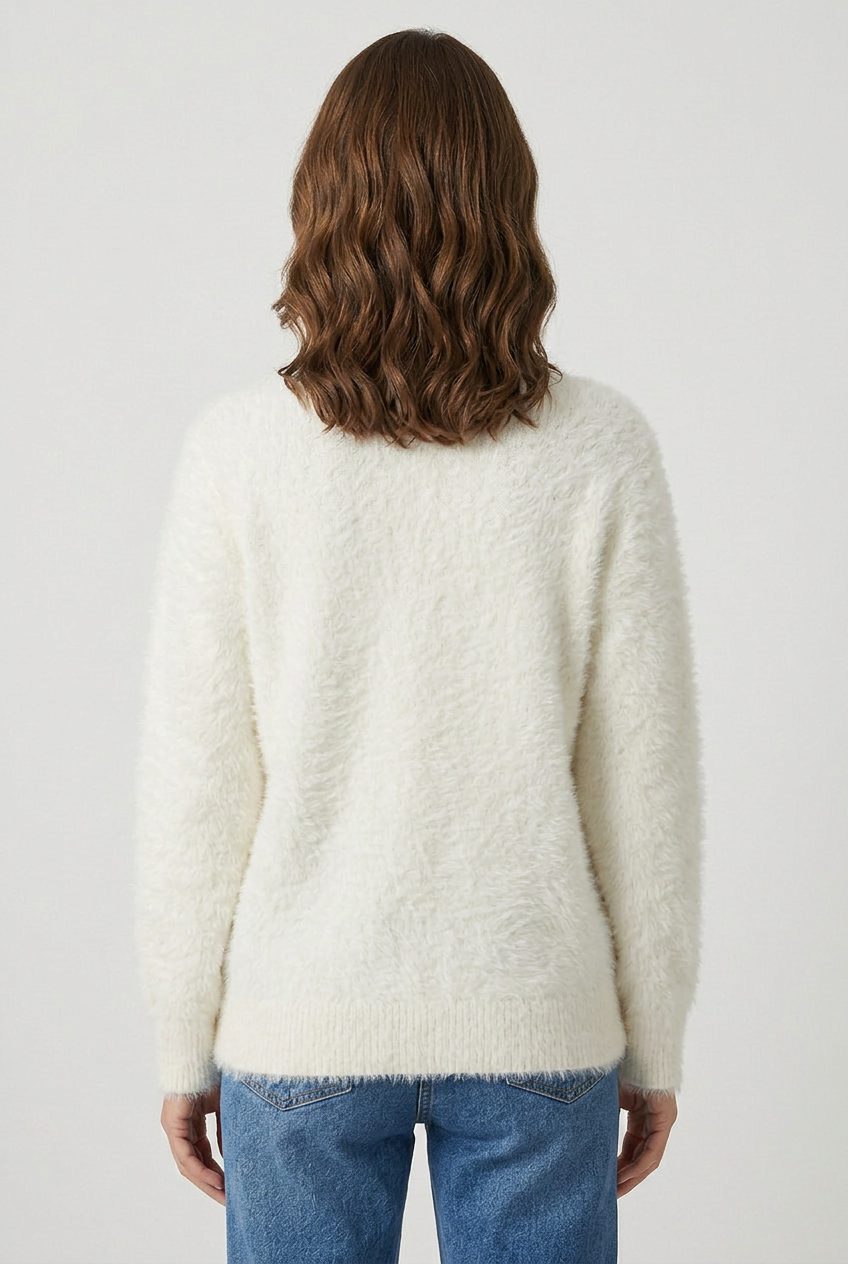 Janou | Knit Button-Down Cardigan with V-Neck for Women