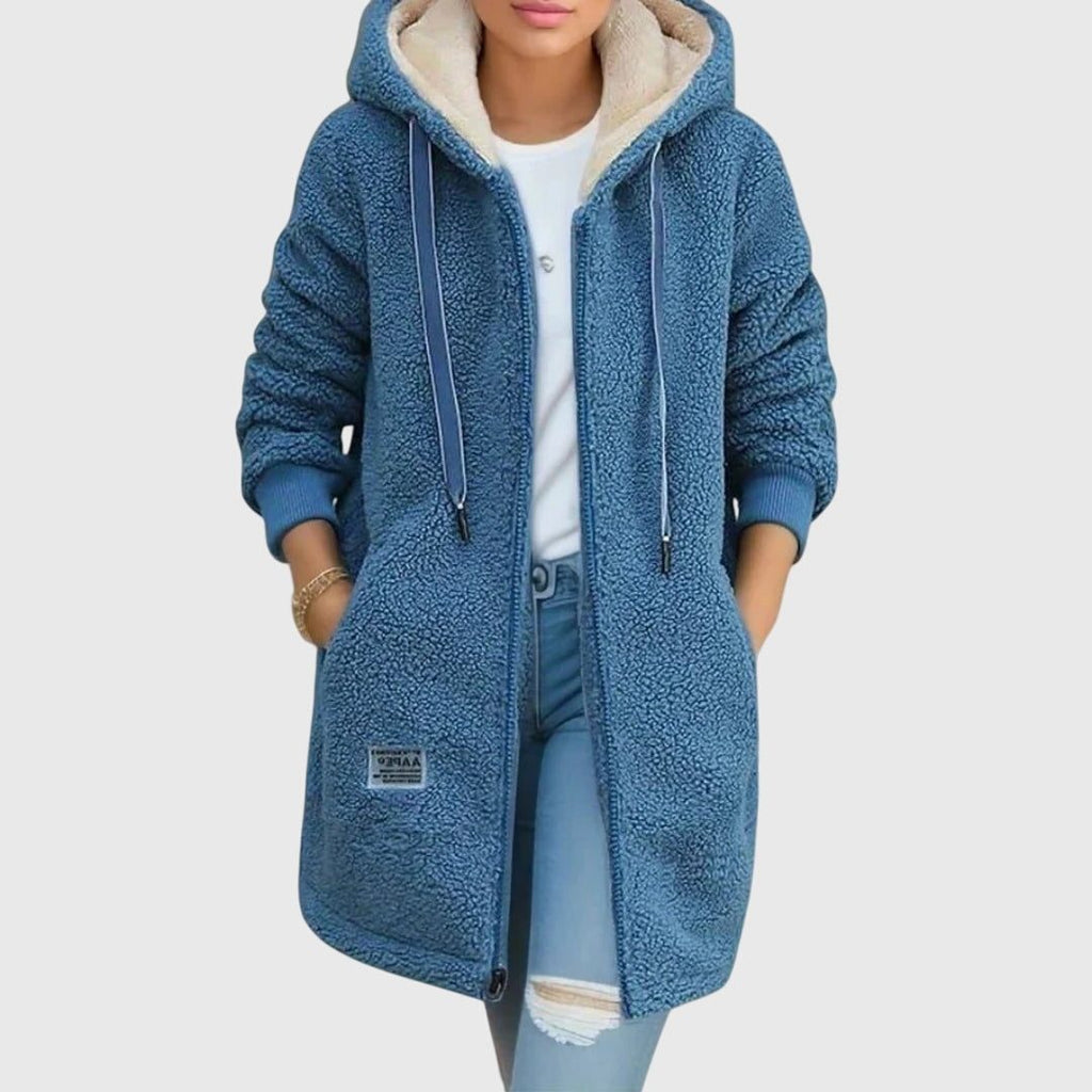 Joanna | Hooded Fleece Jacket with Sherpa Lining for Women