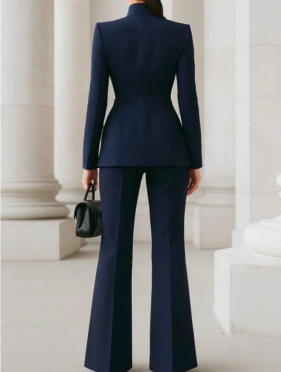 Jolyon | Double-Breasted Blazer and Wide Leg Pants Set for Women