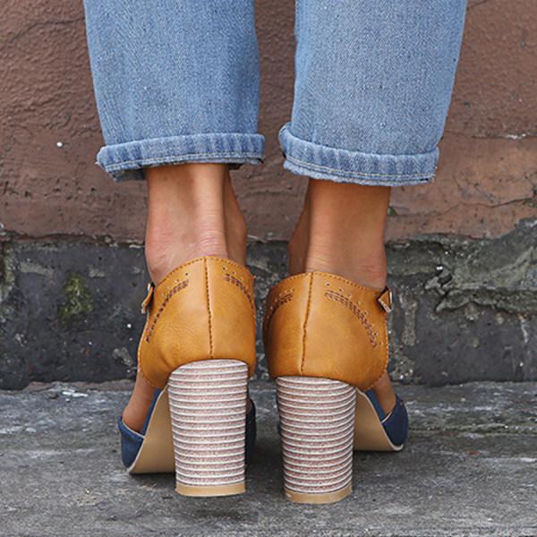 Katharina | Damen Herbst Mary Janes Mit Blockabsatz