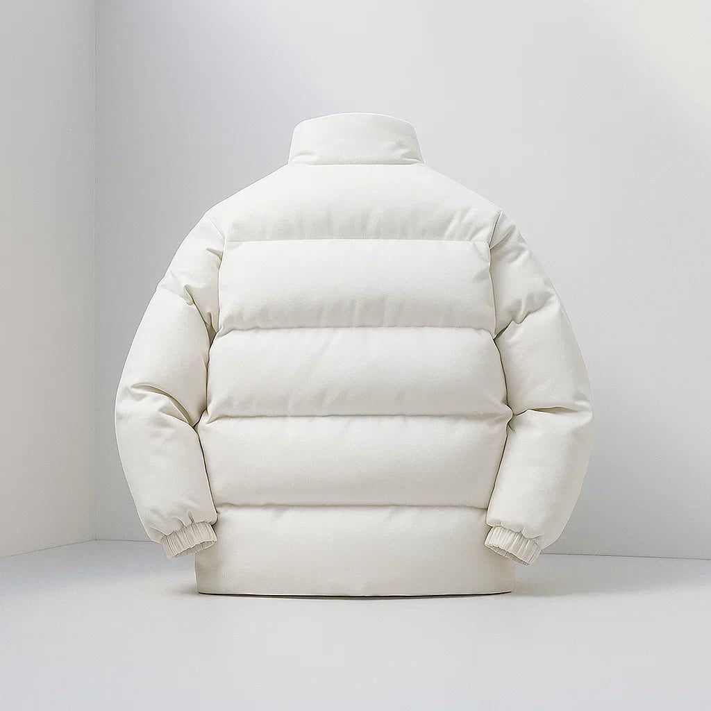 Kael - Men's Puffer Jacket with Stand Collar and Ribbed Cuffs