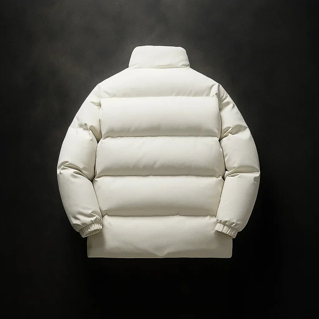 Kael - Men's Puffer Jacket with Stand Collar and Ribbed Cuffs