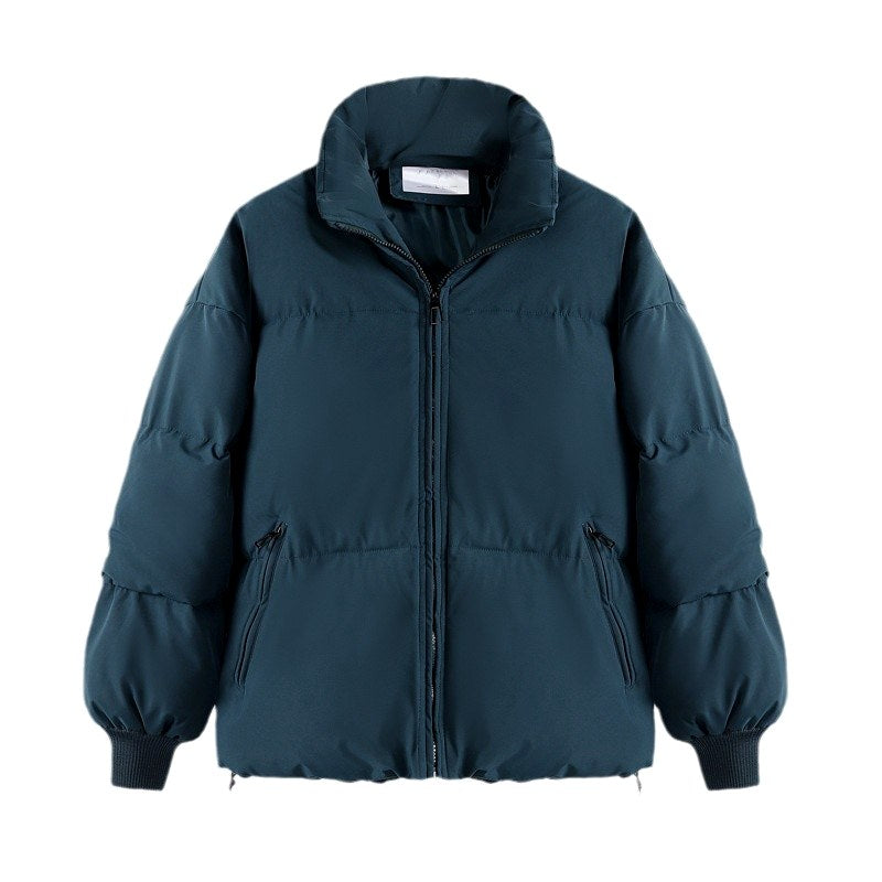 Kelsey - Women's Stand Collar Puffer Jacket with Ribbed Cuffs