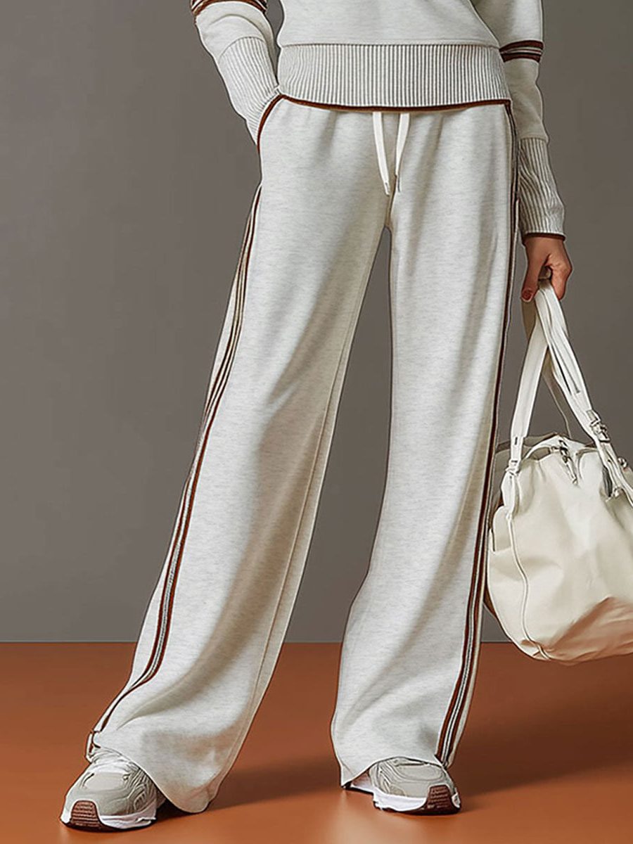 Kimberly | Ribbed Knit Co-Ord Set with Half-Zip for Women