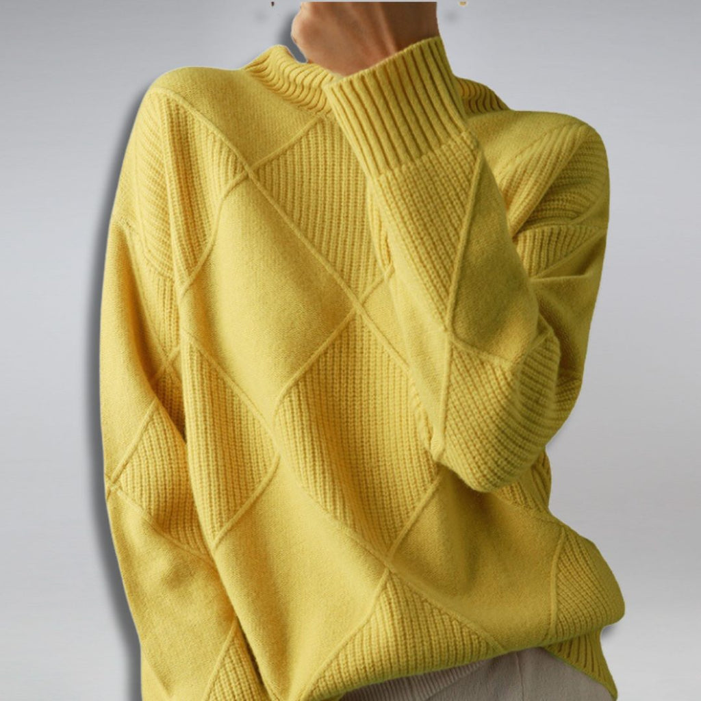 Korinna | Ribbed Knit Sweater with Roll Neck for Women