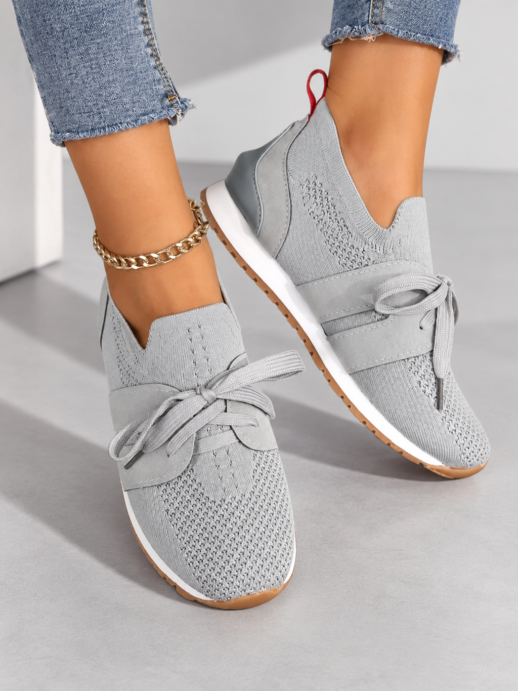 Kristina | Woven Lace-Up Sneakers for Women