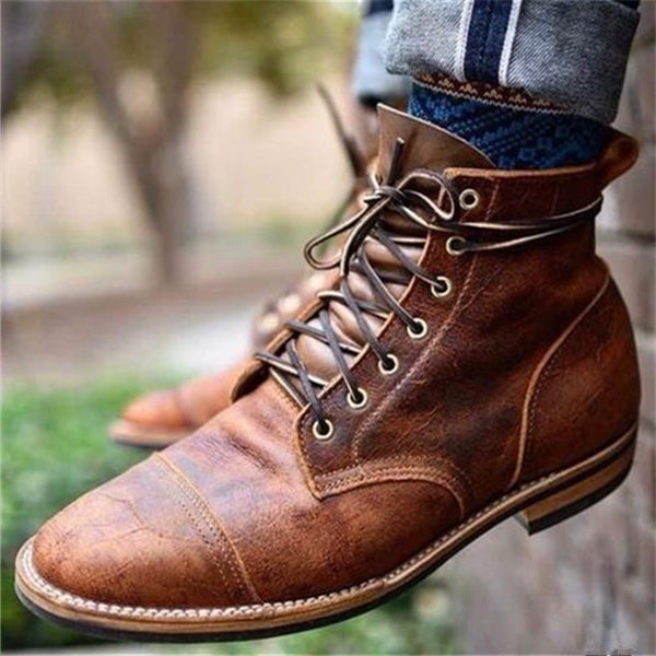 Lace-Up Ankle Boots for Men