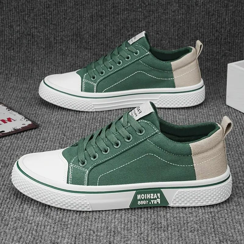 Lace-Up Canvas Sneakers for Men