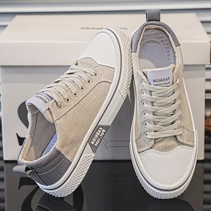 Lace-Up Canvas Sneakers for Men