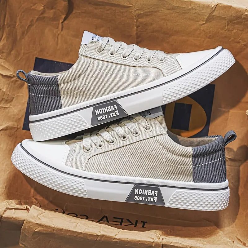Lace-Up Canvas Sneakers for Men