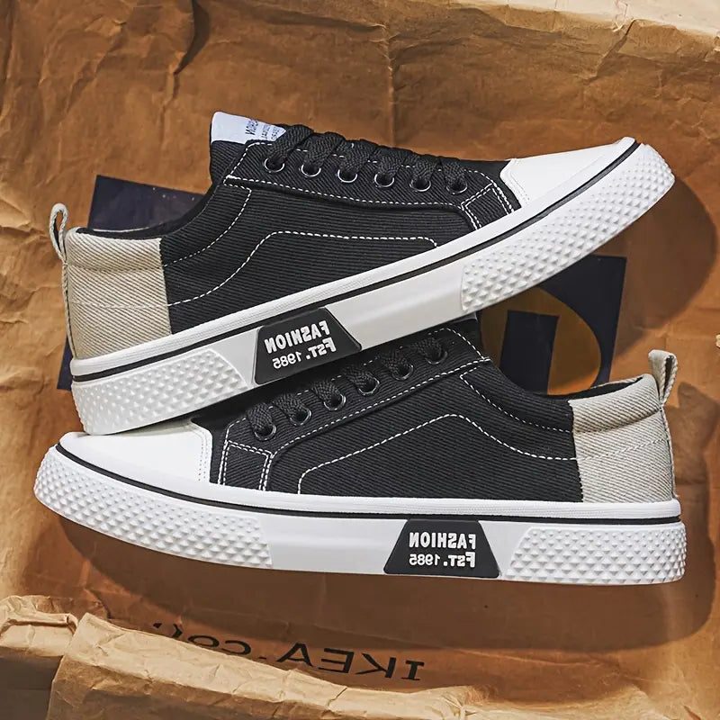 Lace-Up Canvas Sneakers for Men