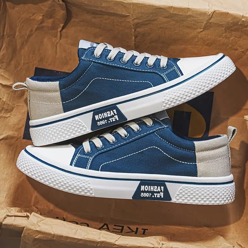 Lace-Up Canvas Sneakers for Men