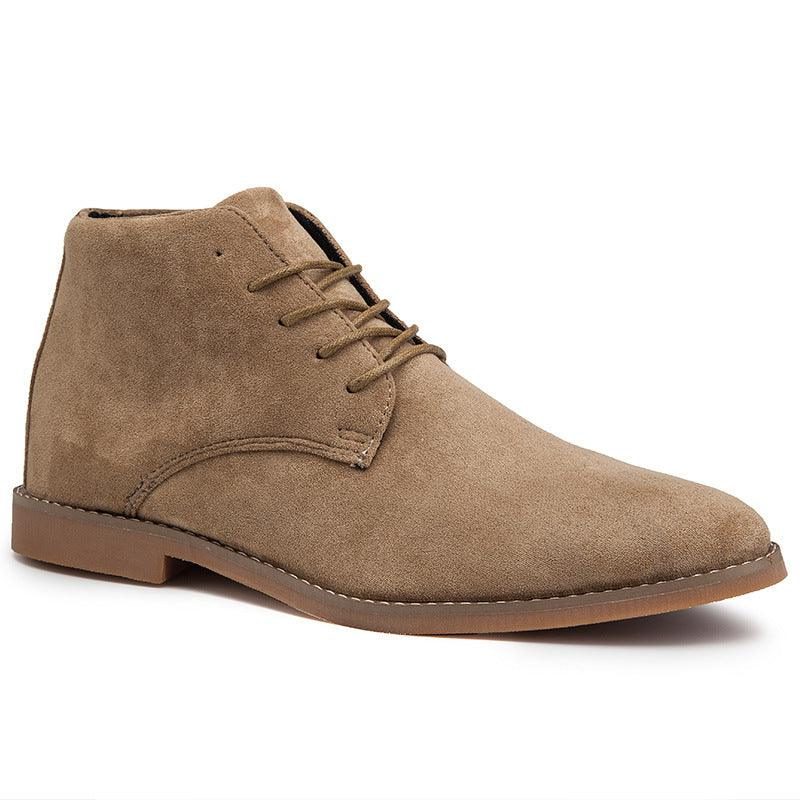 Lace-Up Faux Suede Desert Boots for Men