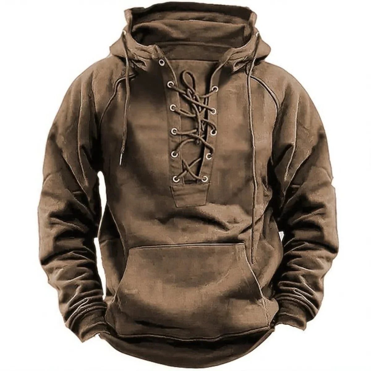 Lace-Up Hoodie Sweatshirt for Men