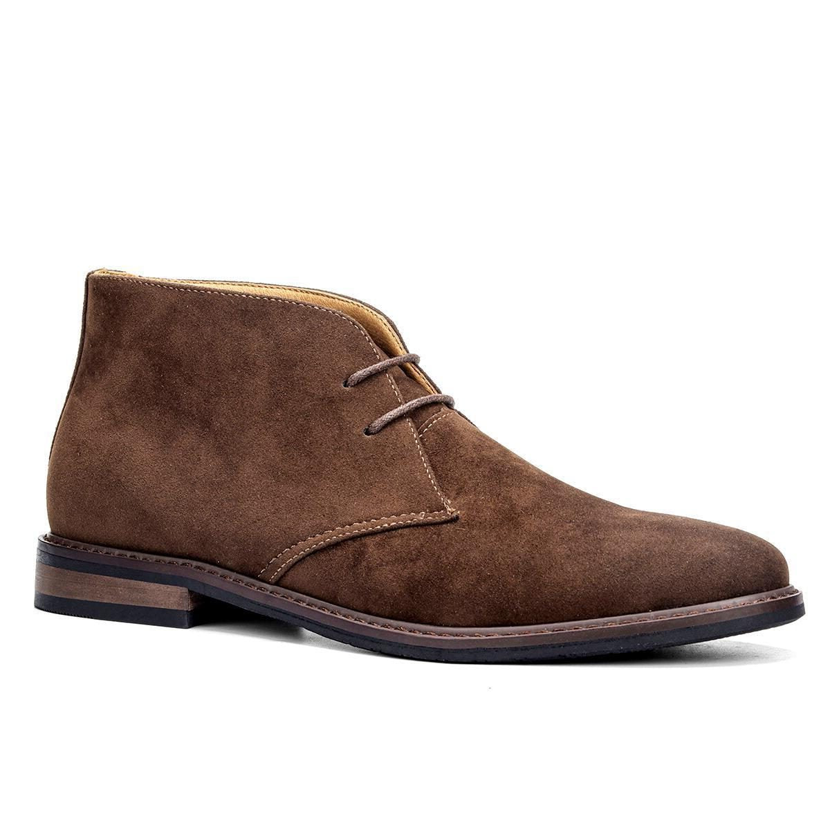 Lace-Up Leather Chukka Boots for Men