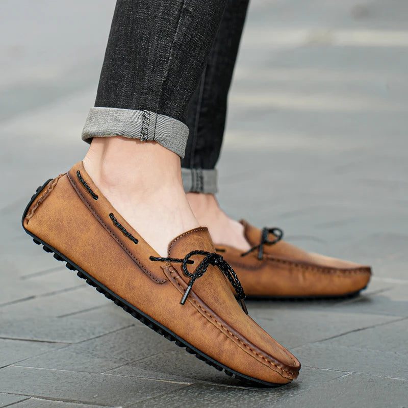 Lace-Up Leather Loafers for Men
