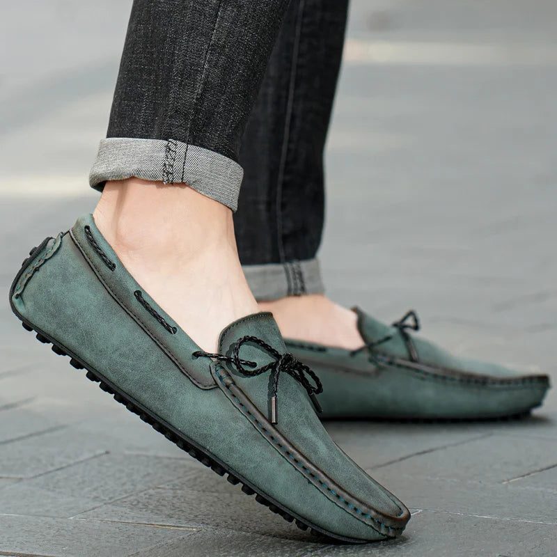 Lace-Up Leather Loafers for Men