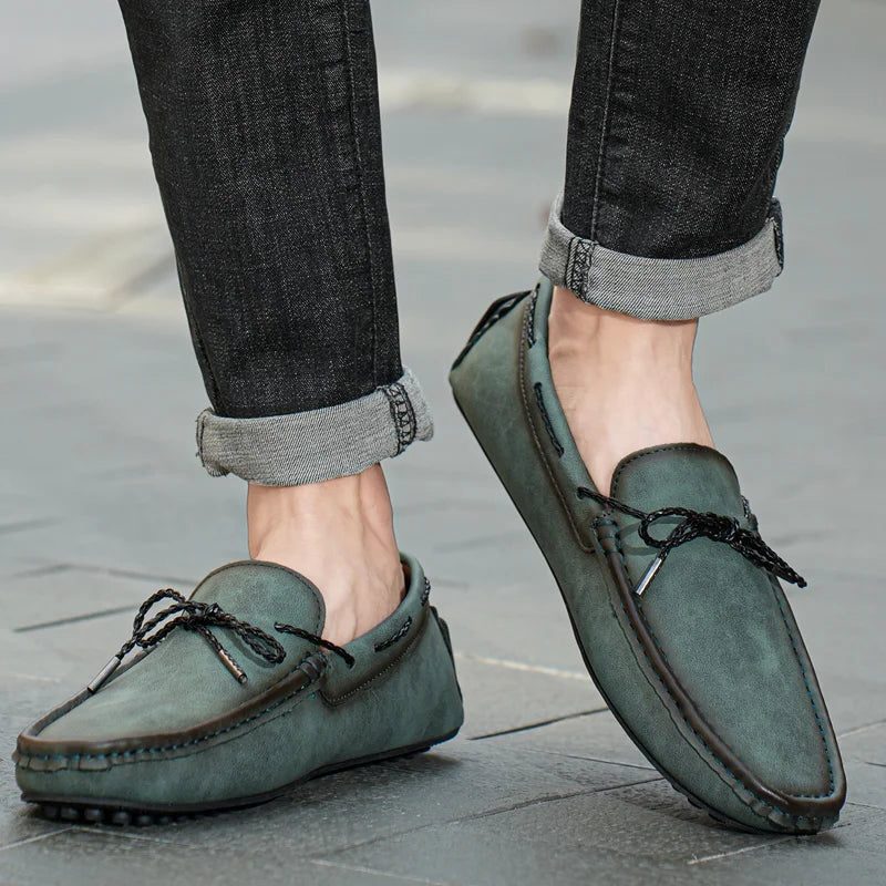 Lace-Up Leather Loafers for Men