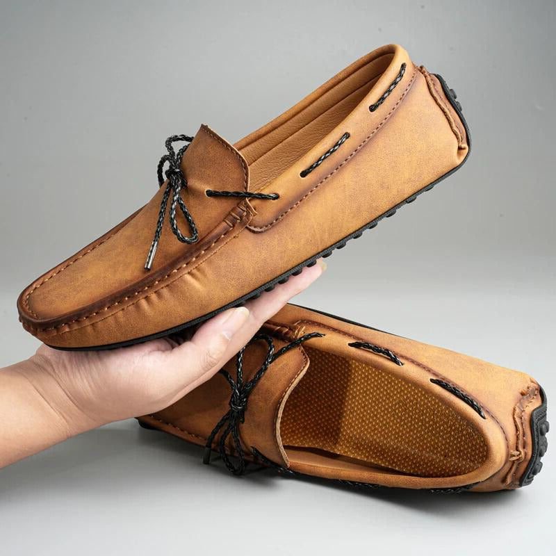 Lace-Up Leather Loafers for Men