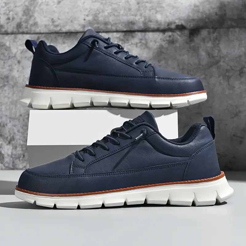 Lace-Up Leather Sneakers for Men