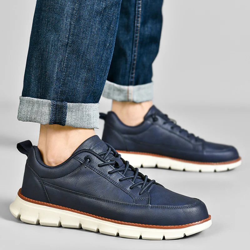 Lace-Up Leather Sneakers for Men