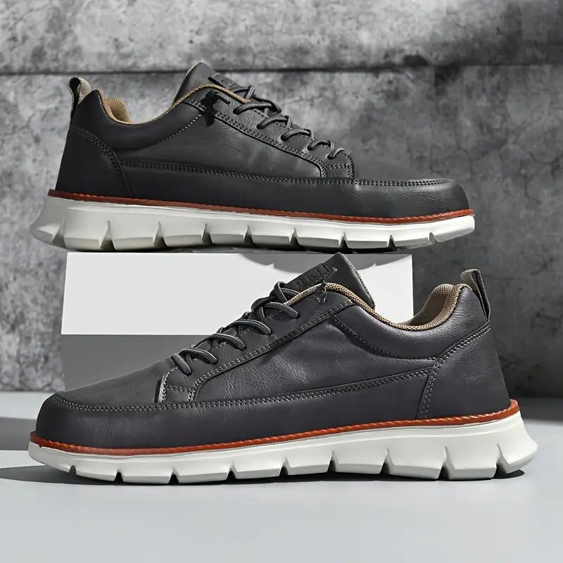 Lace-Up Leather Sneakers for Men