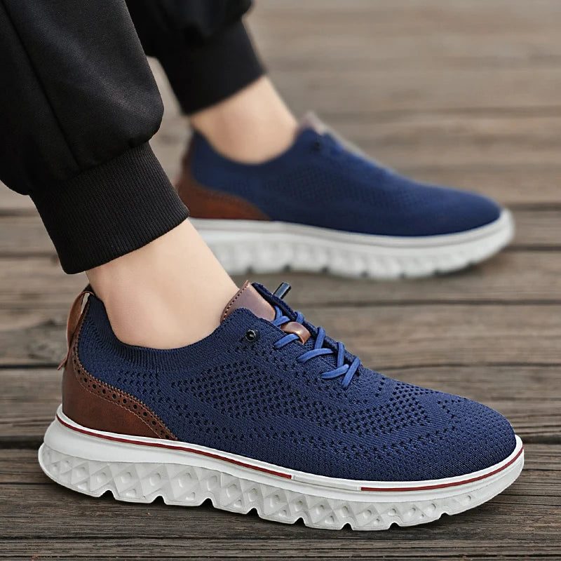 Lace-Up Mesh Performance Sneakers for Men
