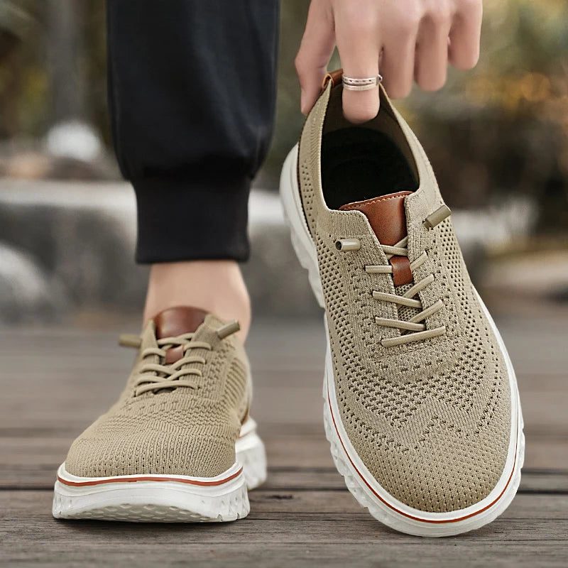 Lace-Up Mesh Performance Sneakers for Men