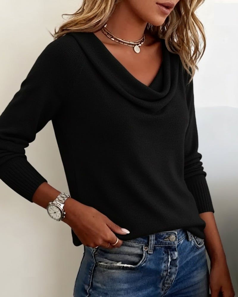 Lacey | Sweater with Cowl Neck and Long Sleeves for Women