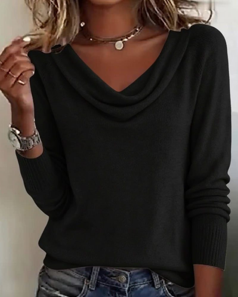 Lacey | Sweater with Cowl Neck and Long Sleeves for Women