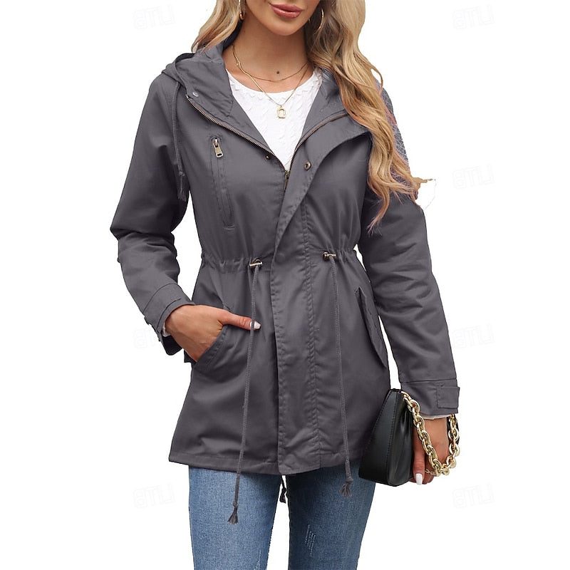 Larissa | Hooded Long Utility Coat for Women