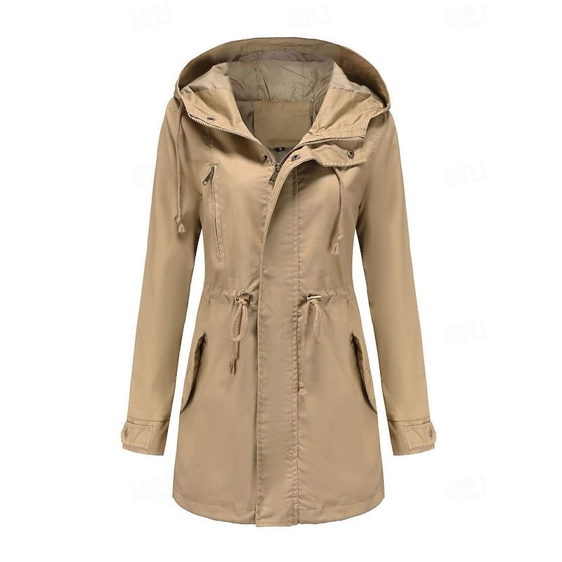 Larissa | Hooded Long Utility Coat for Women