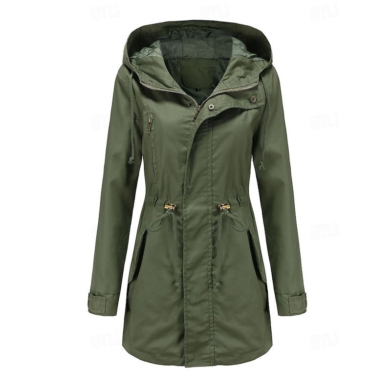 Larissa | Hooded Long Utility Coat for Women