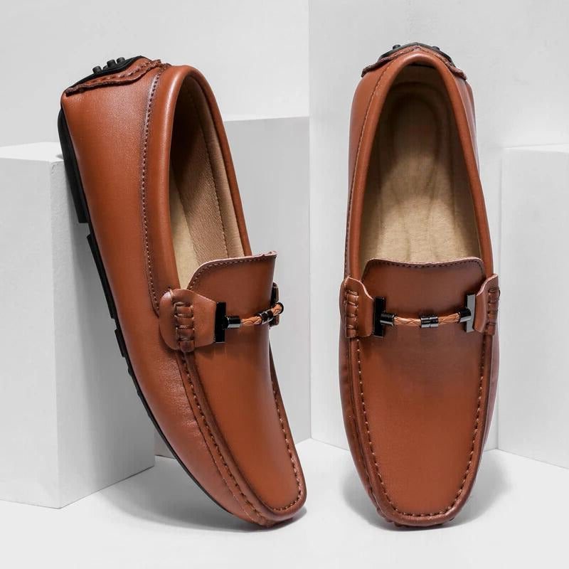 Leather Loafer Slip-Ons for Men