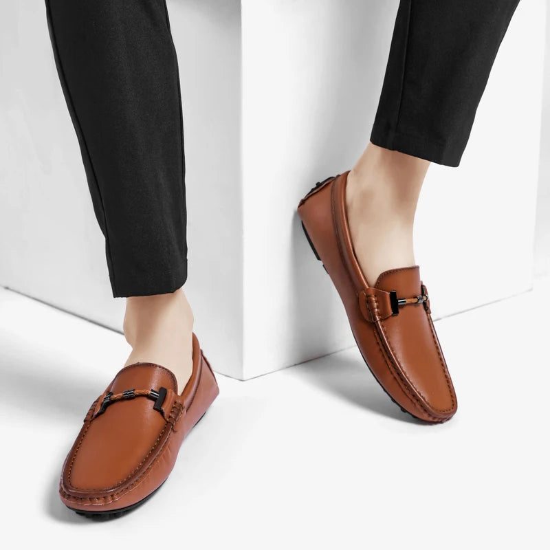 Leather Loafer Slip-Ons for Men