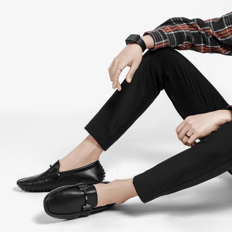 Leather Loafer Slip-Ons for Men