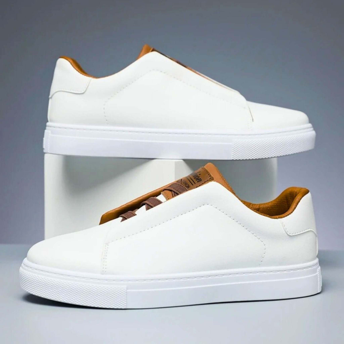 Unisex Low-Top Lace-Up Sneakers, Contrast Rubber Sole