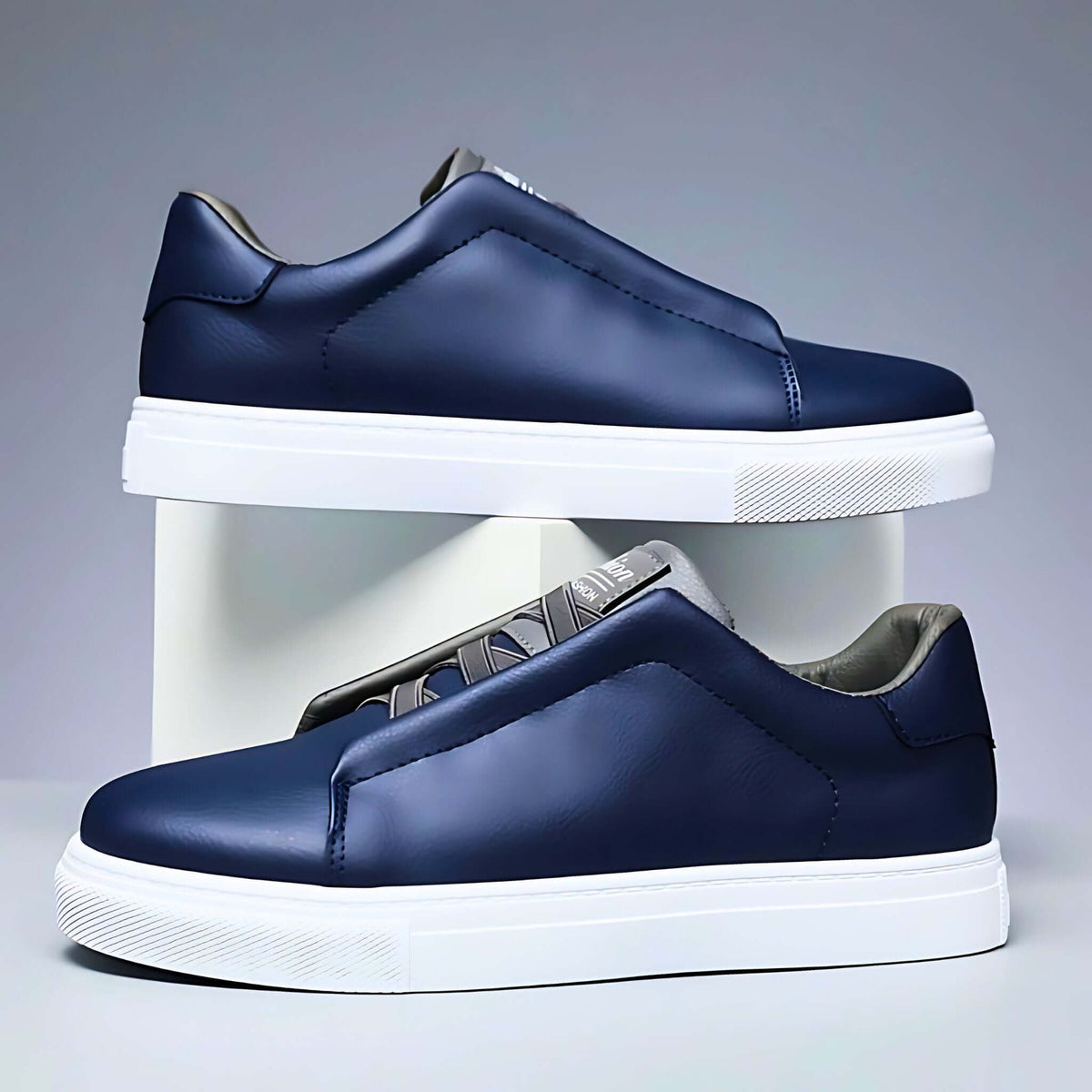Unisex Low-Top Lace-Up Sneakers, Contrast Rubber Sole